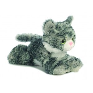 Aurora Mini Flopsies - Lily Grey Tabby Cat 8In
